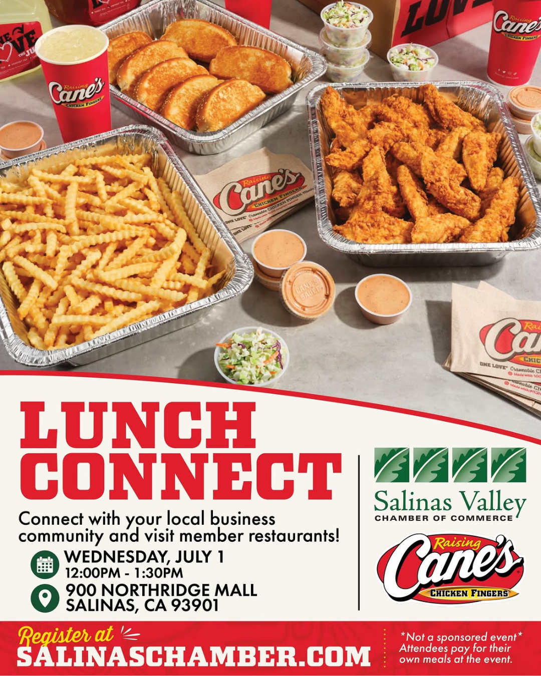 Join us for a lunch connect with local businesses Wednesday July 1 from 12pm-1:30pm at 900 northridge mall.