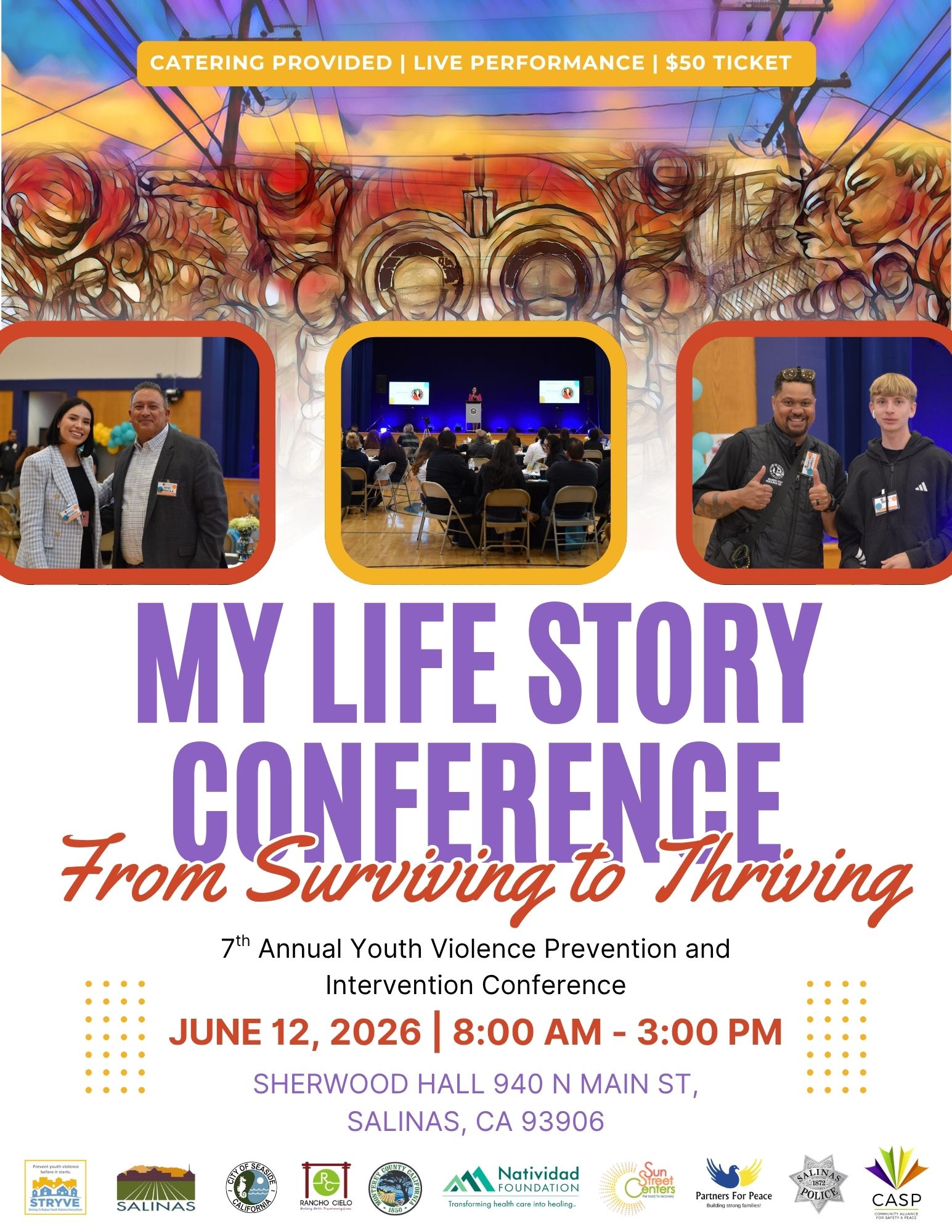 Join us for my life story conference 7th annual youth violence prevention and intervention conference June 12, 2026 8am to 3pm at sherwood hall