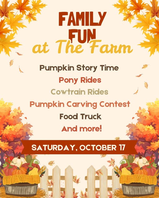 Join us for Family Fun at The Farm saturday october 17 free entry from 9am to 5pm located at Hwy 68 at the Spreckles Blvd. exit.