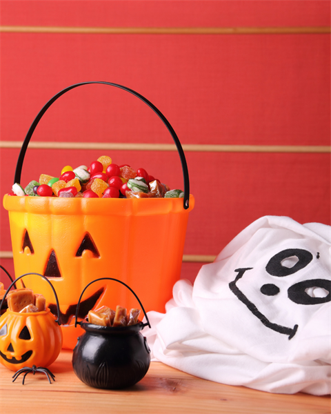 Stock Image of two Halloween buckets
