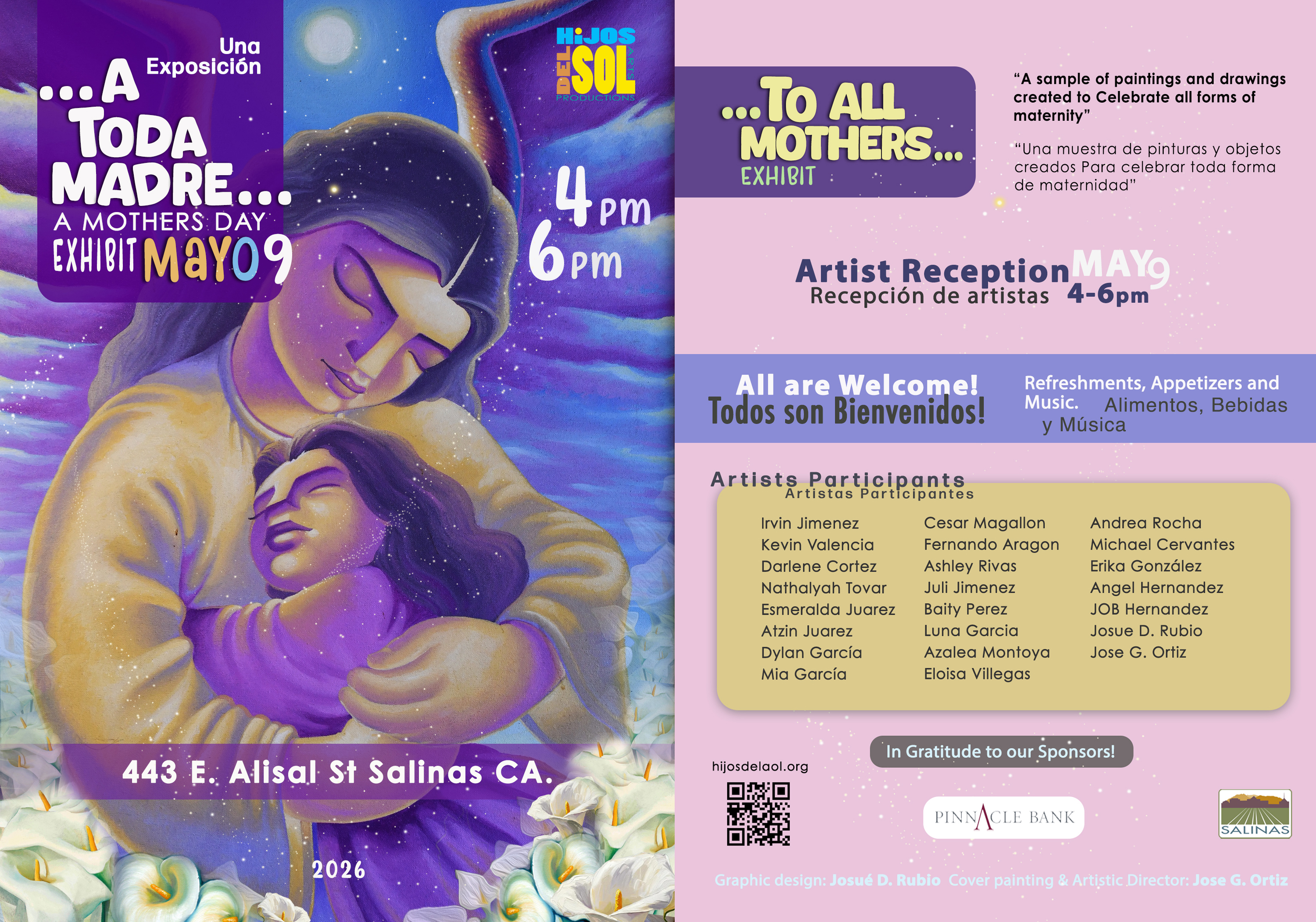Hijos del Sol is hosting a mothers' day exhibit on May 9, 2026. 