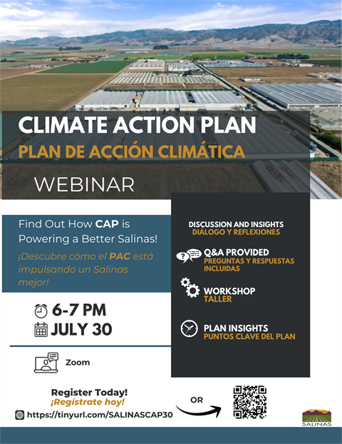 Climate Action Plan Flyer Webinar  July 30th 2025