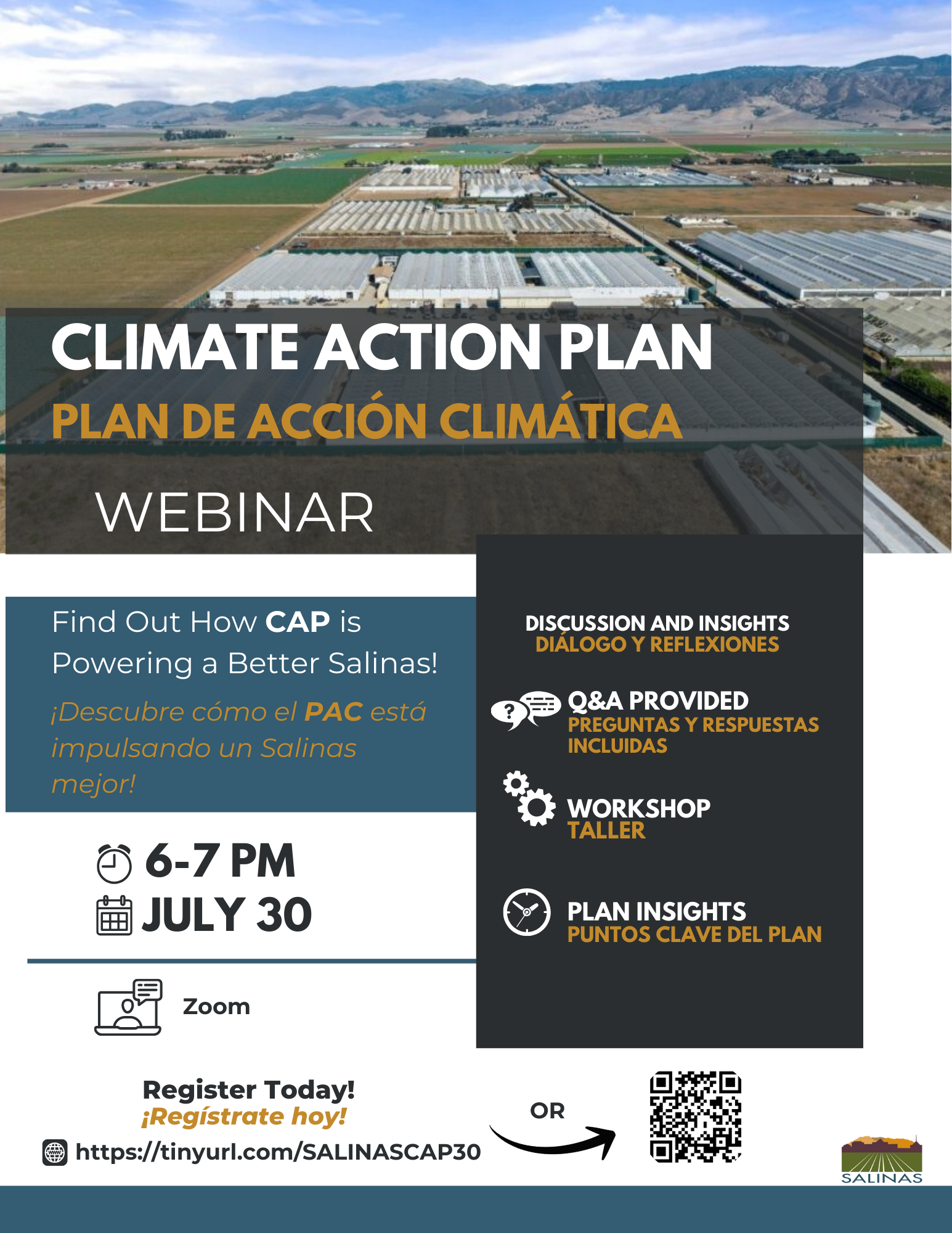 Climate Action Plan Flyer Webinar July 30th 2025