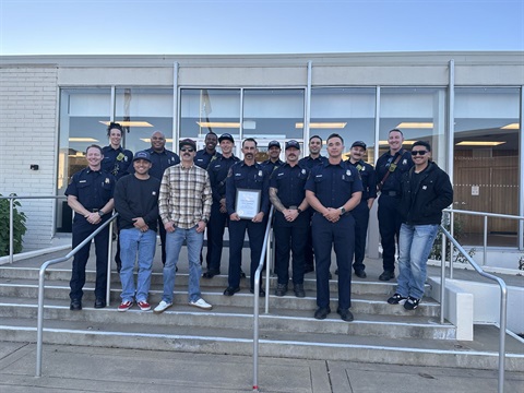 Firefighter of the Year Photo infront of City Hall