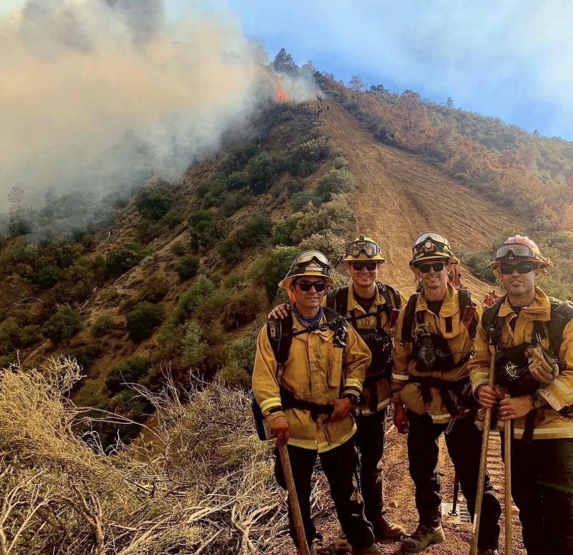 fire guys in yellow