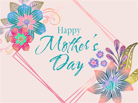 Mother's Day yard sign with flowers