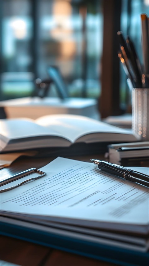 paper on the clipboard and pen