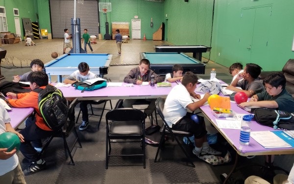Kids doing homework