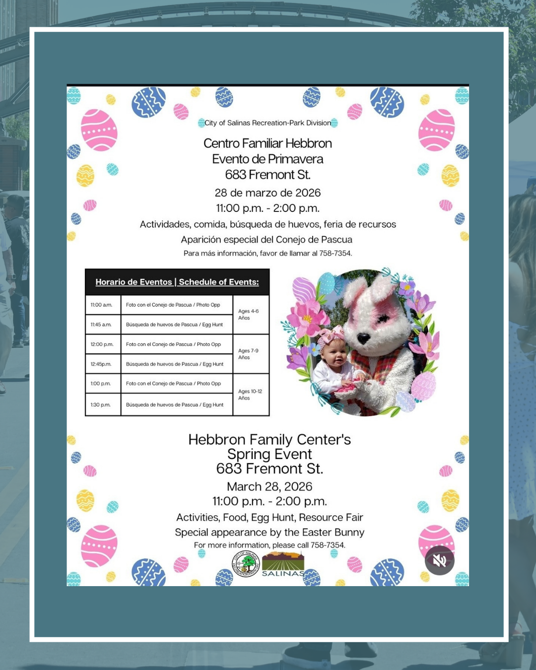 Join us at the Hebbron Family Center March 28,2026 11pm to 2pm easter egg hunt, food, activities, resource fair. 683 Fremont st. 